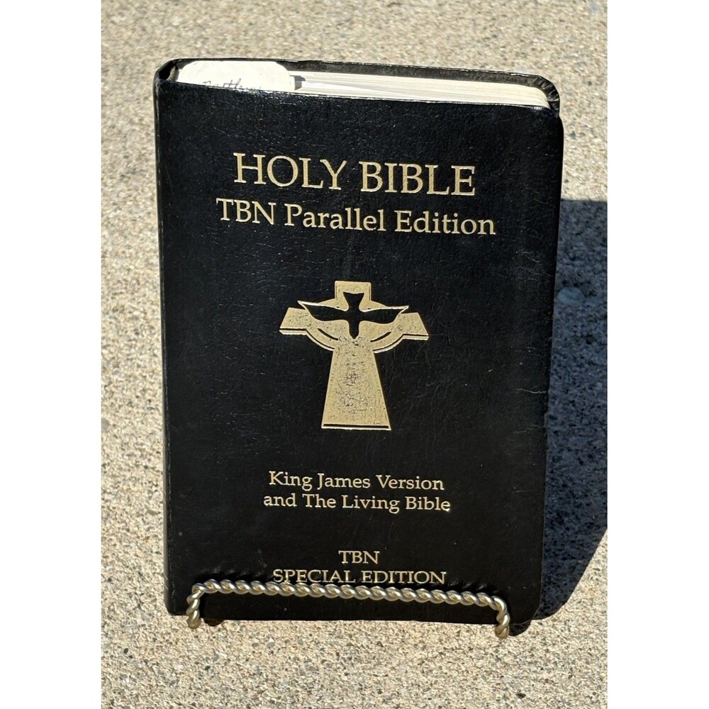 Holy Bible TBN Parallel Edition KJV The Living Translation Red Letter Black 80s